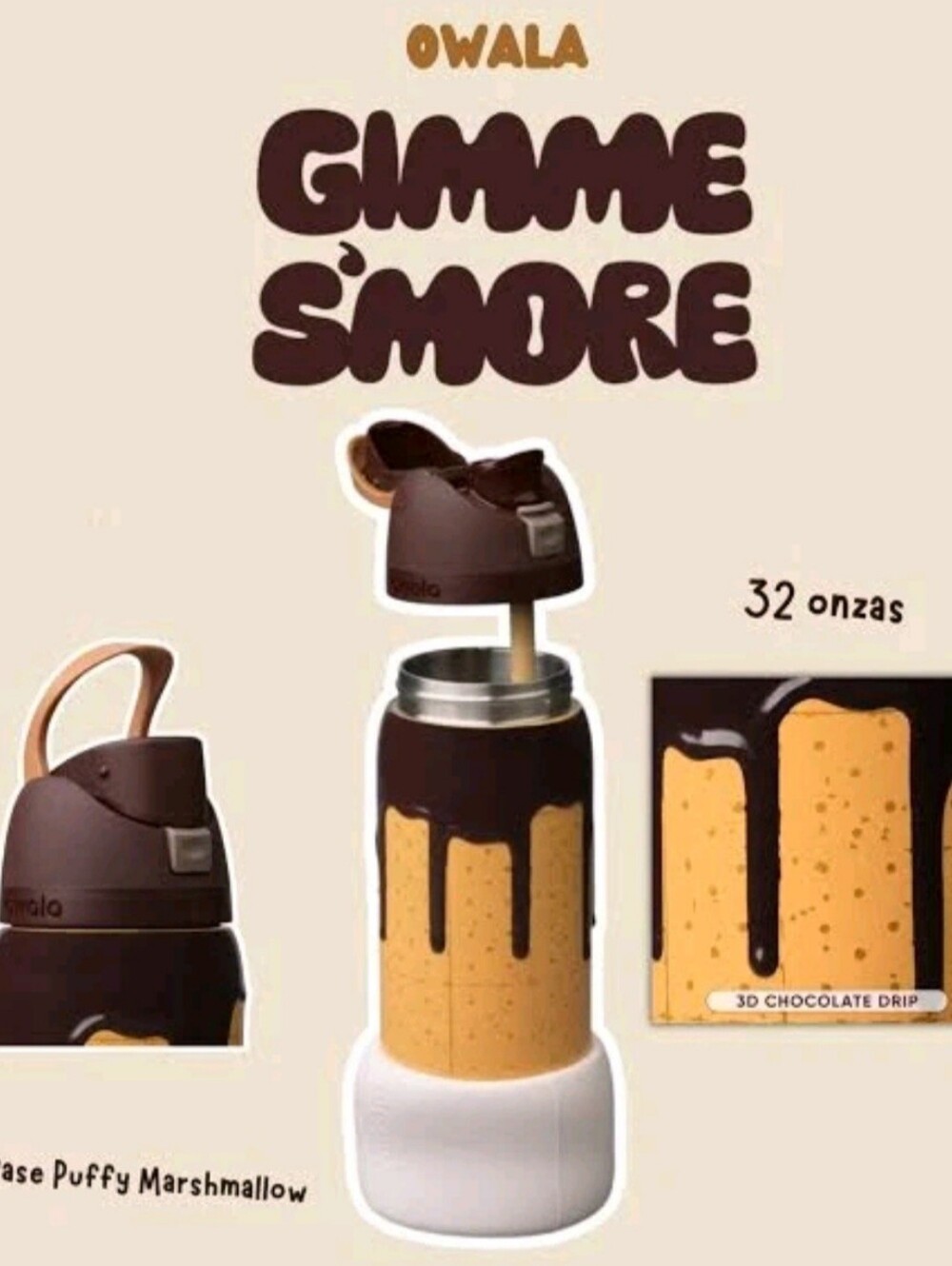 Smores Owala Color Drop 32 Oz NWT - Picture 5 of 5